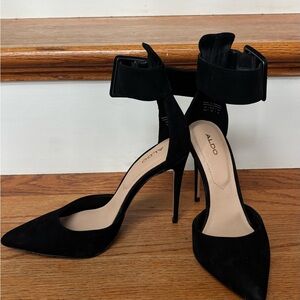 ALDO Black Ankle Strap Heels